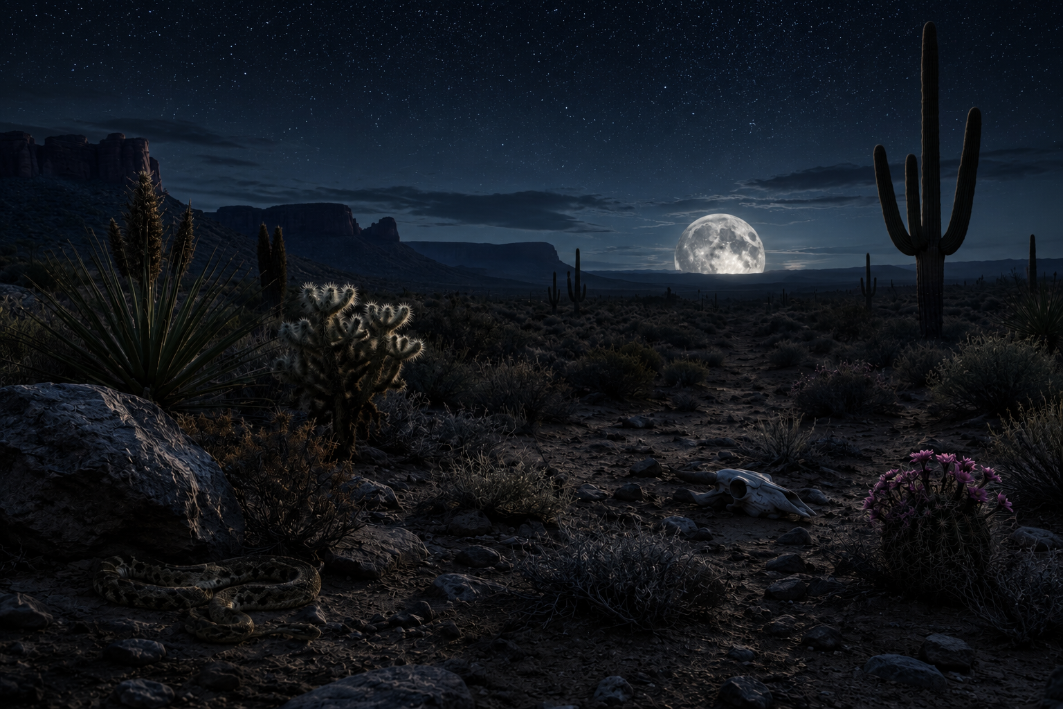 Moonlight Over the Mesa